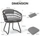 preview thumbnail 13 of 26, 7-PC Outdoor Patio Dining Set Rectangular Aluminum Table with Umbrella Hole with Rattan Chair