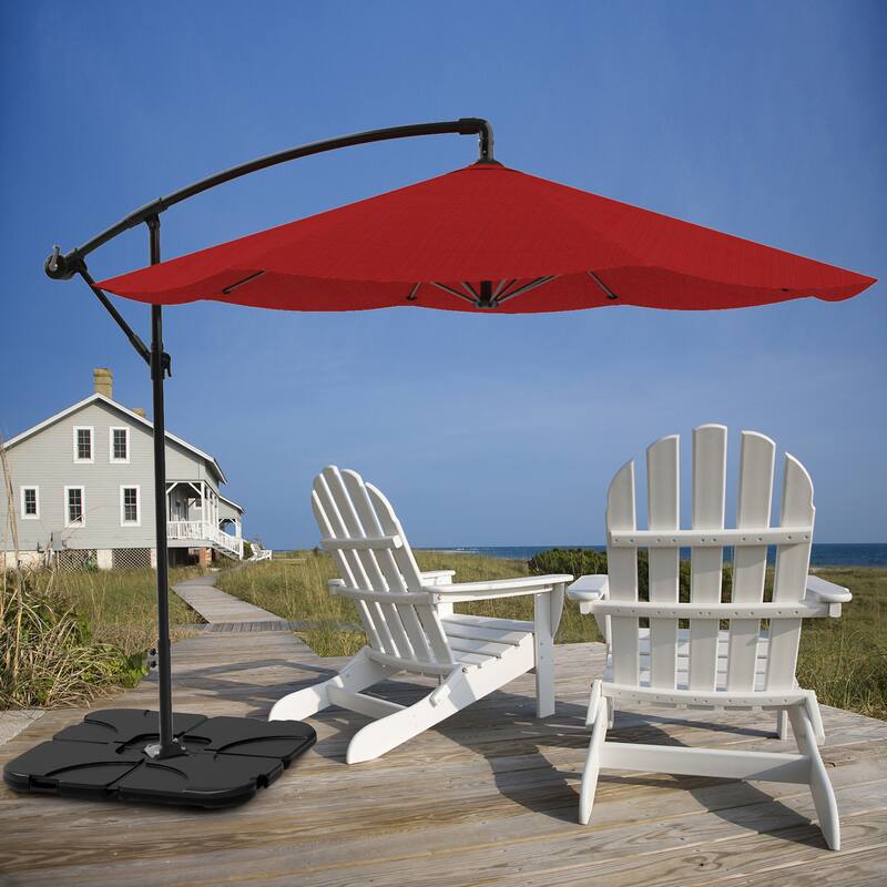 4-pc. Fillable Weighted Cantilever Offset Umbrella Base by Pure Garden