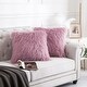 preview thumbnail 3 of 77, Karenne FauxFur Throw Pillow Covers (Set of 2), NO INSERT 20" x 20" - Lilas