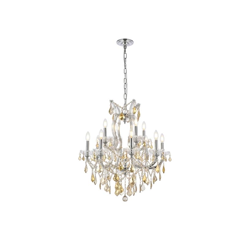 Fleur Illumination Collection Chandelier D:27in H:26in Lt:13 Chrome Finish
