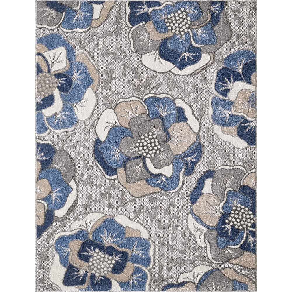 Domani Napa Modern Bloom Indoor / Outdoor Area Rug
