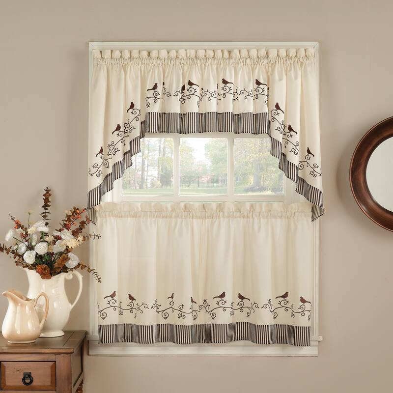CHF Birds Valance, Swag & Tier Pair Curtain Collection