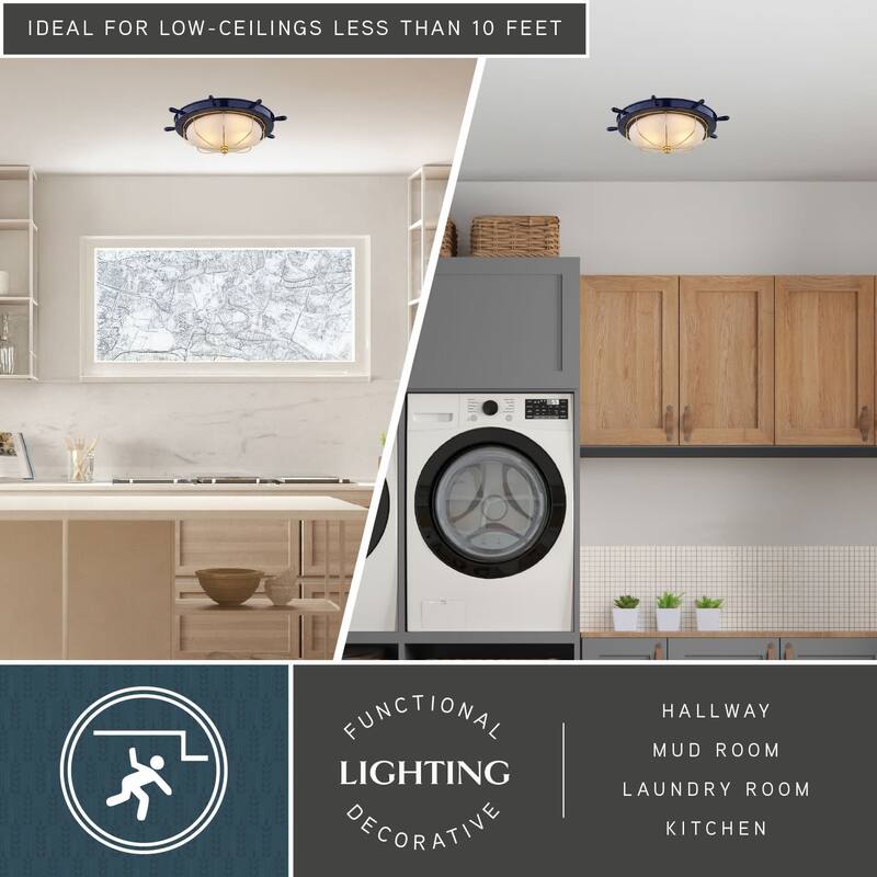 Vaxcel Lighting C0316 Orleans 2 Light 15" Wide Flush Mount Bowl