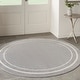 preview thumbnail 47 of 63, Nourison Essentials Indoor/Outdoor Solid Area Rug 4' Round - Grey/Ivory