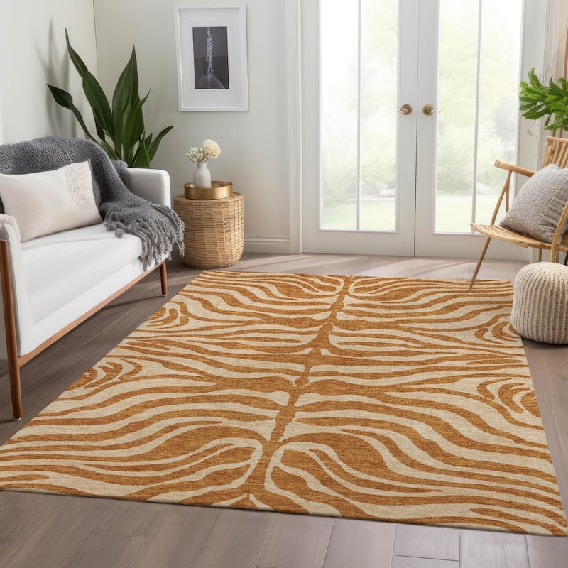 Premium Washable Super Soft Zebra Print Mayfield Rug