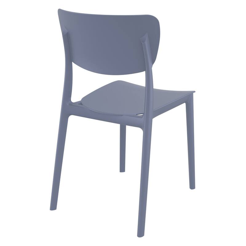 33" Gray Solid Stackable Patio Dining Chair