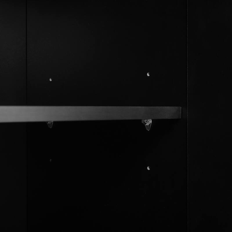 Elegant 2-in-1 Shoe Cabinet with Soft Cushion, Modern Storage Bench with Arched Doors, Black - 51.1" W × 13.7" D × 43.4" H