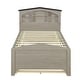 preview thumbnail 5 of 12, Twin Size Wood Platform Bed with House-Shaped Headboard and Trundle