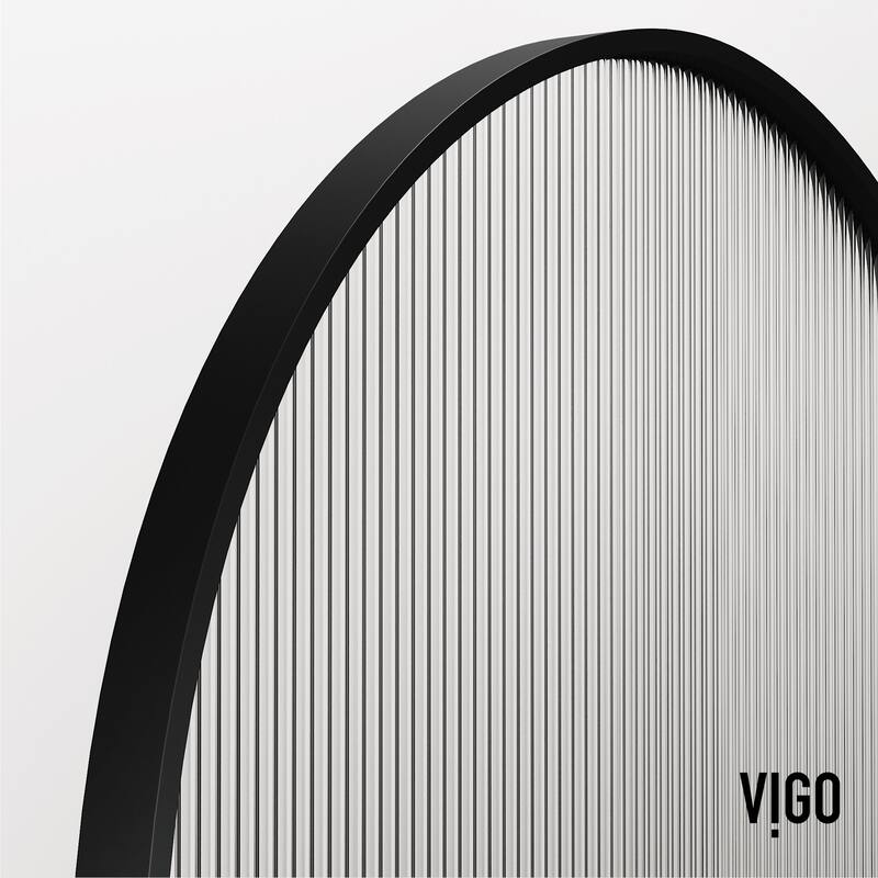 VIGO Arden 34" W x 78" H Framed Fixed Shower Screen