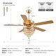 preview thumbnail 17 of 34, 52"/62" Modern Crystal Chandelier Ceiling Fan Light,Reversible Airflow,E12 Bulbs,for Bedroom,Kitchen,Patio