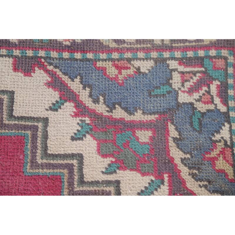 Hand Knotted Oriental 100% Wool Carpet Traditional Medallion Pink Tabriz Area Rug - 4' 6'' X 3' 2''