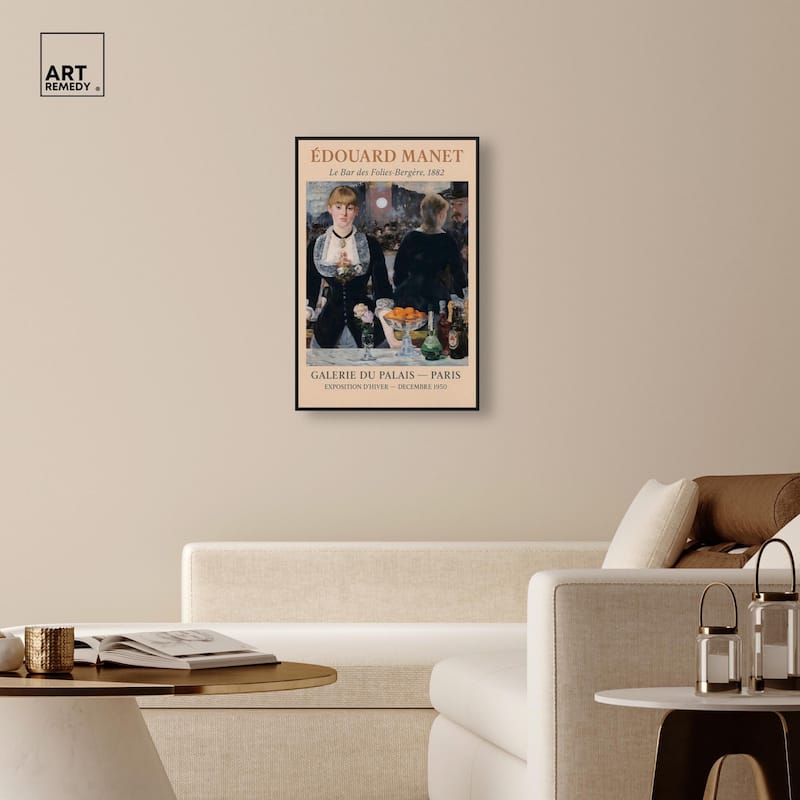 Manet's Famous Bar Canvas by Art Remedy