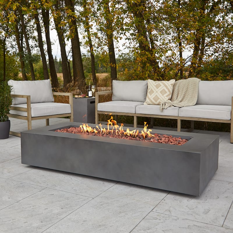 Aegean 70" LP Fire Table w/NG Conversion in Weathered Slate by Real Flame