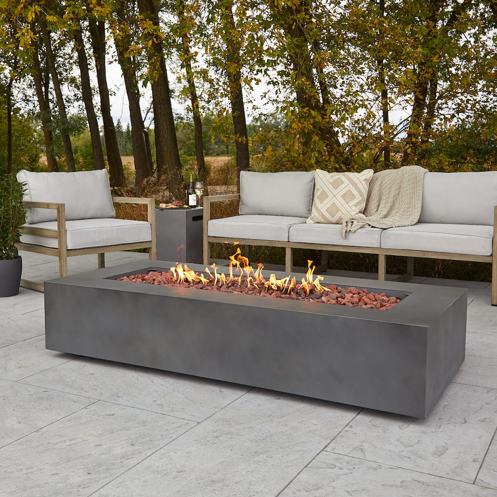 Aegean 70" LP Fire Table w/NG Conversion in Weathered Slate by Real Flame