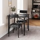 preview thumbnail 14 of 22, 3 Pcs Dining Table Chair Set , Compact Kitchen Table with 2 Upholstered Chairs - 29.2x29.2x30in
