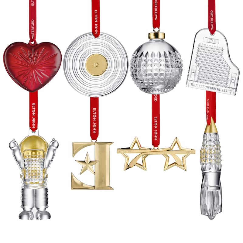 Waterford Elton John Ornaments, Set of 8