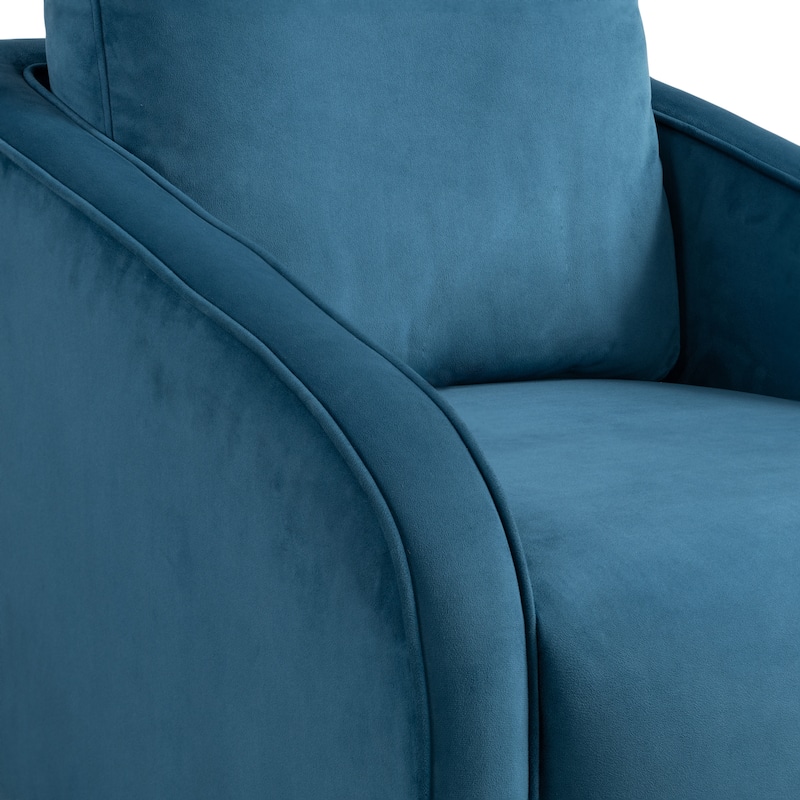 Studio Living Landon Swivel Accent Chair in Velvet Fabric