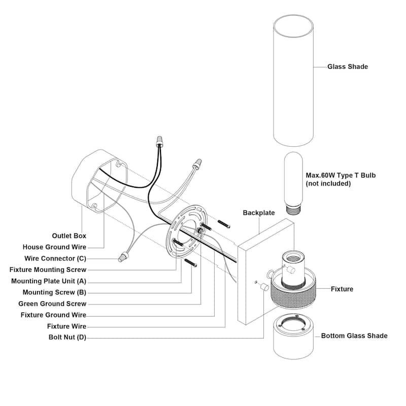 Bellevue VXBF94412 Egress 13" Tall Bathroom Sconce