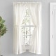 preview thumbnail 5 of 8, Simplicity Hemstitch 100% Cotton Rod Pocket Tailored Panel Pair with Tiebacks or Tailored Valance 80"W x 54"L Tailored Pair - Natural