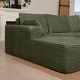 preview thumbnail 25 of 48, 102.76" Corduroy Cloudy L Shaped Sofa with Headrests