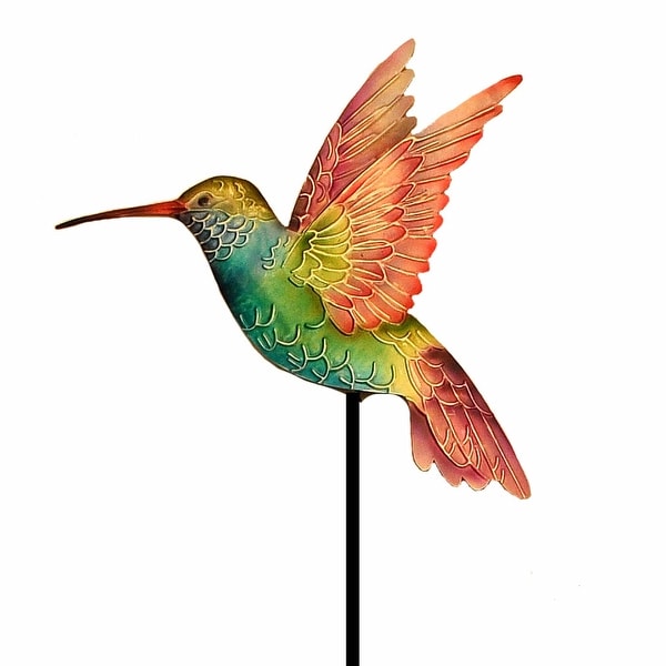 Handmade Rainbow Hummingbird Garden Decoration - 1 x 7 x 24