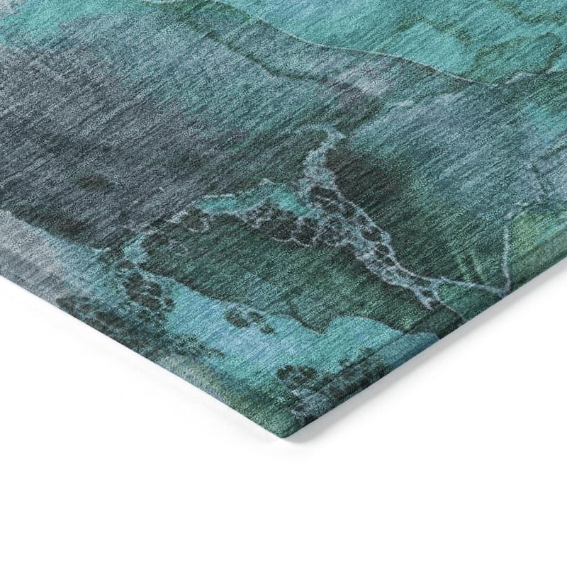 HomeRoots Floral Transitional Rectangle Outdoor Rug
