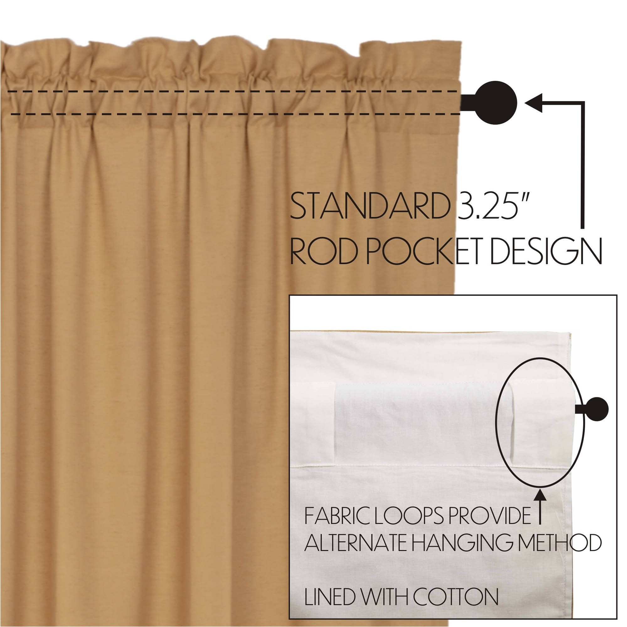 Simple Life Flax Panel Set 84x40 for Natural Home Decor-image