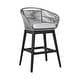 preview thumbnail 55 of 69, Tutti Frutti Solid Eucalyptus Wood and Rope Outdoor Patio Counter or Bar Height Barstool