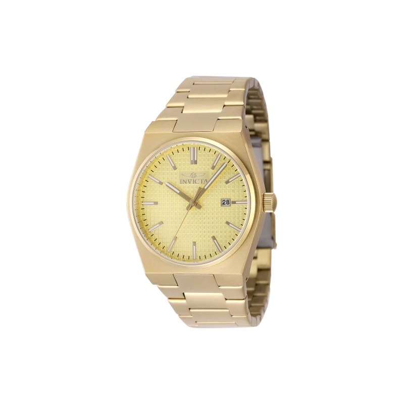 Invicta Men's 48398 Speedway Quartz 3 Hand Gold Dial Watch - Charcoal