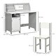 preview thumbnail 6 of 8, Desk and Chair Set, Kids Writing Desk Study Table for Children with Whiteboard, Storage Cabinet, Child Furniture