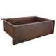 preview thumbnail 2 of 3, Pinnacle Hand-Hammered Copper 33-inch Farmhouse Kitchen Sink - 33 x 22 x 10.5