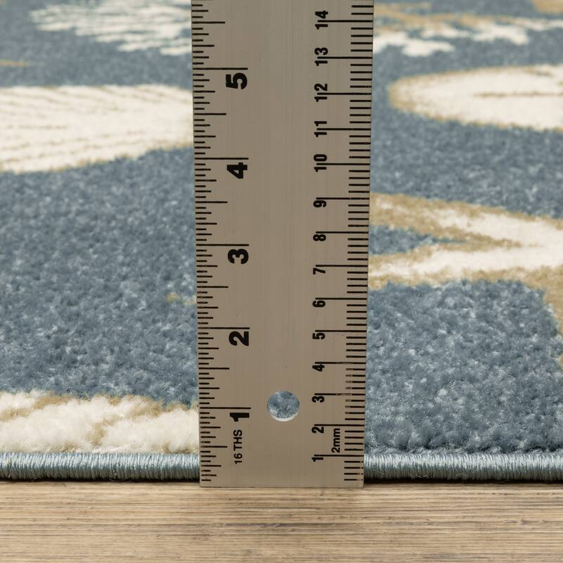 Quartz Nautical Escape Blue/ Beige Area Rug