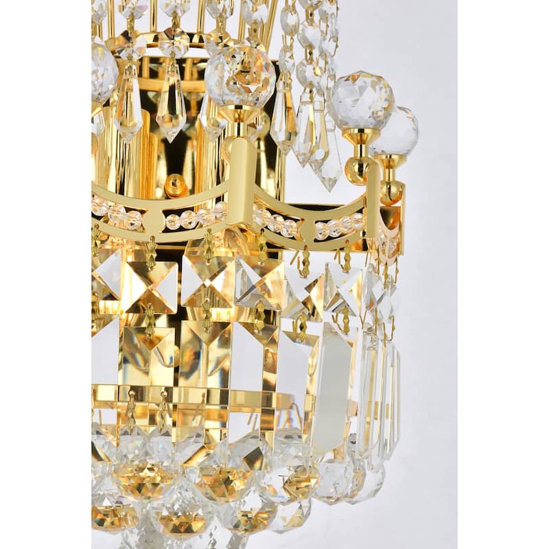 Elegant Lighting V8949W12/RC Corona 2 Light 12" Tall Wall Sconce with