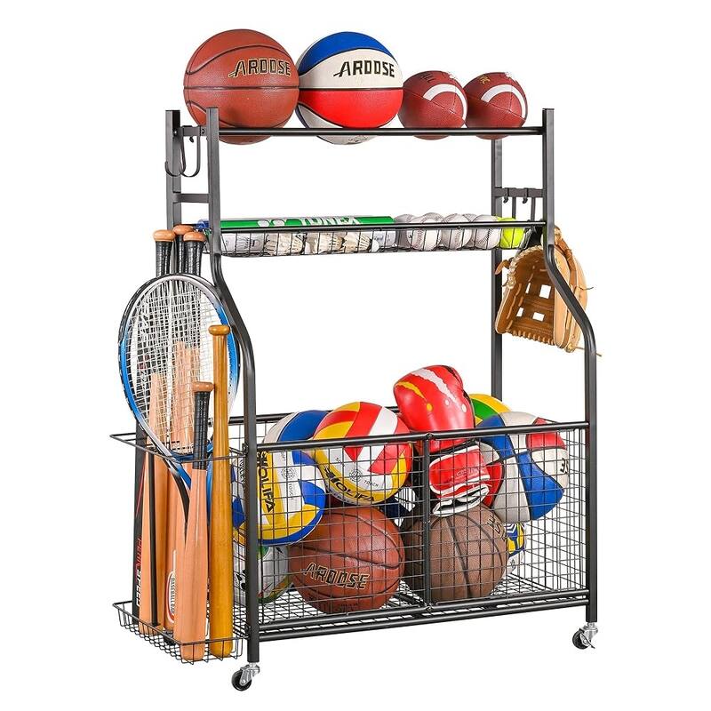Garage Storage Sports Gear Organizer with Wheels