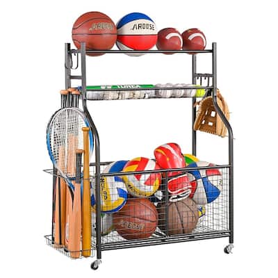 Garage Storage Sports Gear Organizer with Wheels