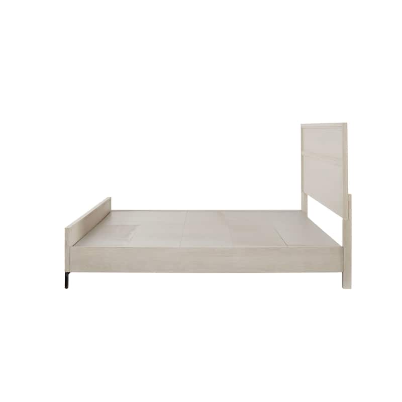 Bradley Wood Platform Bed, Antique White