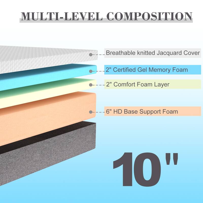 Stiku 10 inch Medium Memory Foam Mattress, Mattress in a box On Sale