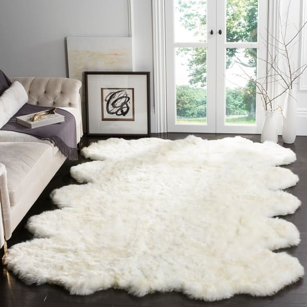 slide 2 of 36, SAFAVIEH Handmade Sheepskin Aybek Genuine Pelt Rug