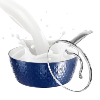 Induction Saucepan with Lid, 18cm/ 1.5L Milk Pan Non Stick Saucepan