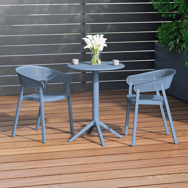 Frond and Form 2-Person Outdoor Round Dining Set
