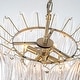 preview thumbnail 8 of 10, Vintage Mid-Century Modern Chandelier Clear Art Glass Pendant With Antique Bronze Finish For Livingroom Bedroom
