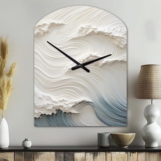 Designart - White And Blue Wave Papercut Style I - Coastal Waves Large ...