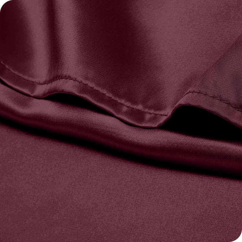 Bare Home Poly Satin Pillowcase Set for Hair and Skin (Set of 2)
