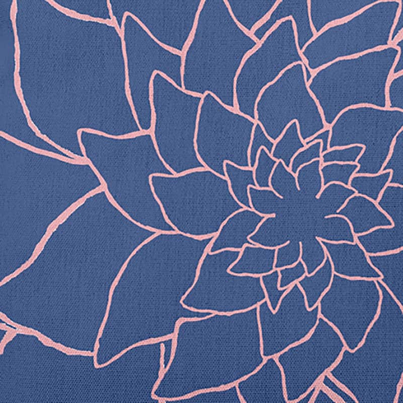 Flower Outline Decorative Throw Pillow