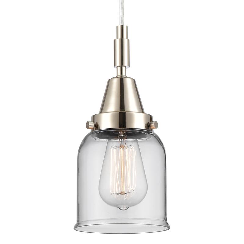 Innovations Lighting 447-1P-G52 Bell 5" Wide Mini Pendant with Clear - Polished Nickel