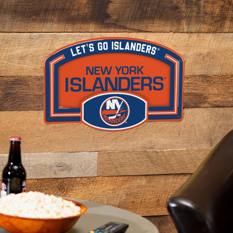 New York Islanders Embossed Steel Wall Sign, 11" x 17"