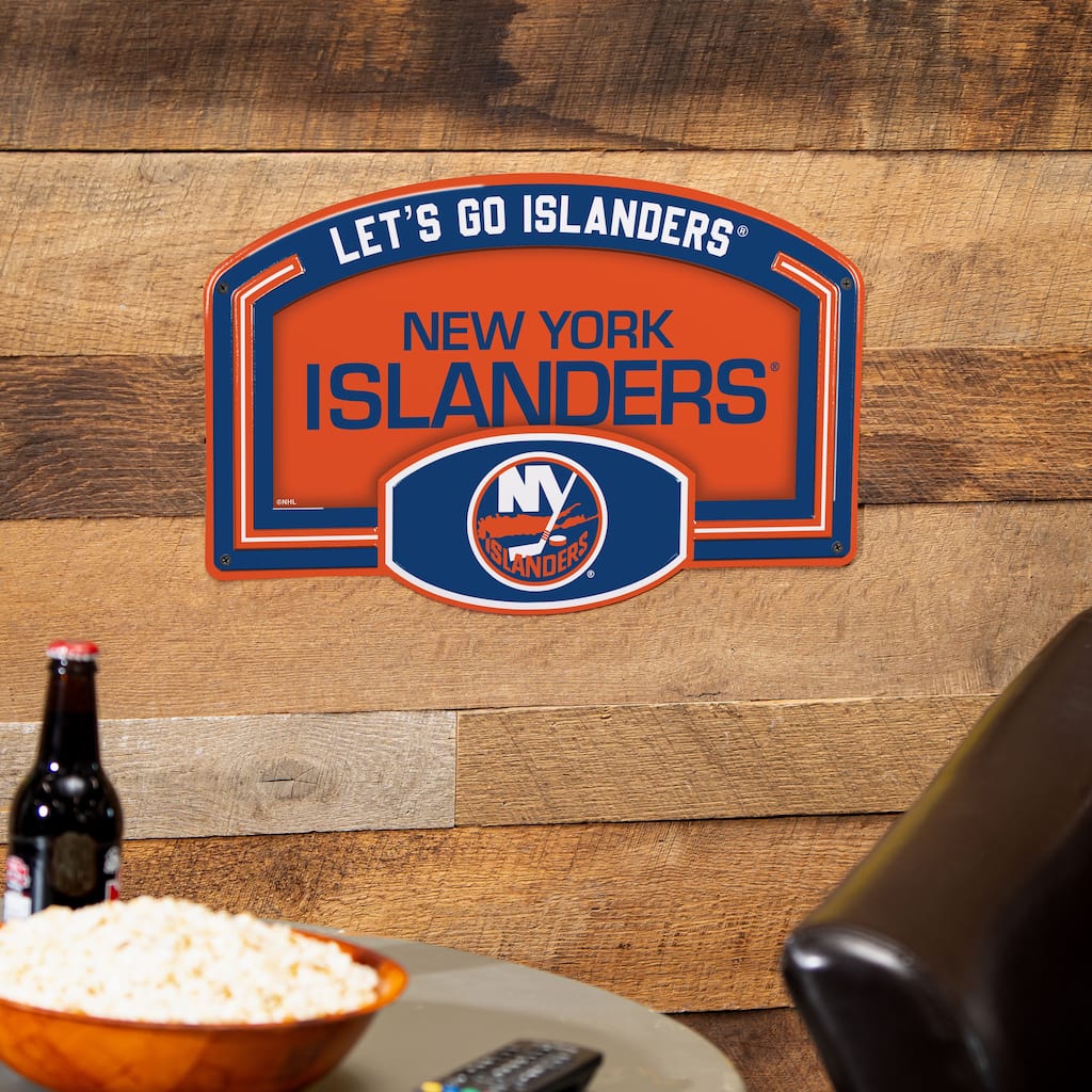 New York Islanders Embossed Steel Wall Sign, 11" x 17"