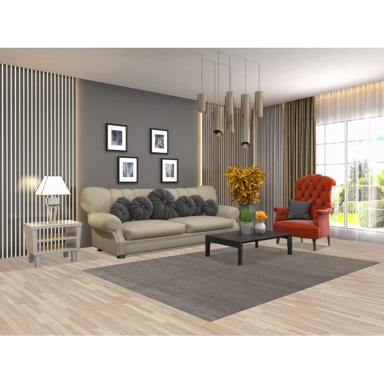 Modern Gray Gabbeh Oriental Area Rug Handmade Wool Carpet - 5'4" x 7'8"