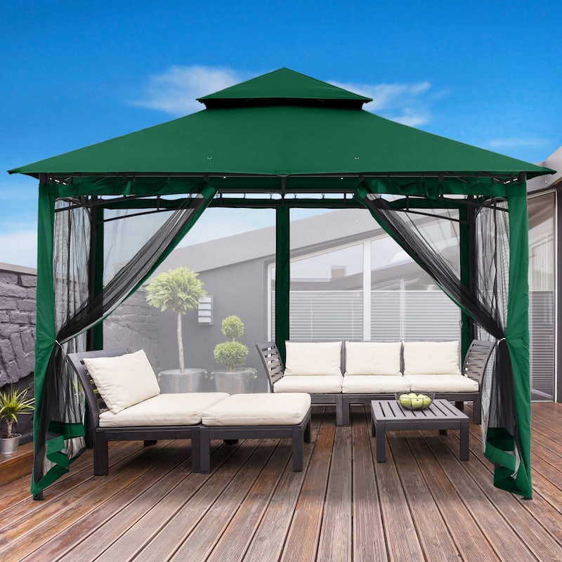 ABCCANOPY Patio Outdoor Gazebo for Double Roof Soft Canopy