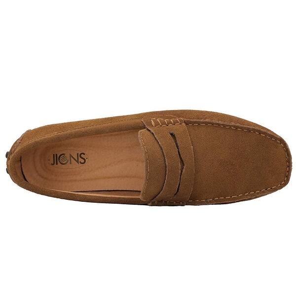 Shop Jions Mens Driving Penny Loafers Suede Moccasins Slip On